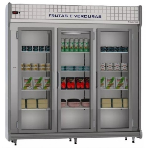 Expositor Refrigerado Conveniência Classic 3 Portas 2,00 mts p
